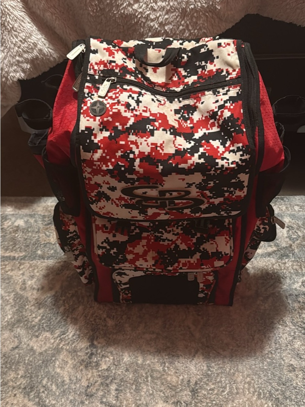Boombah Red & Black Digital Camo Men's Backpack